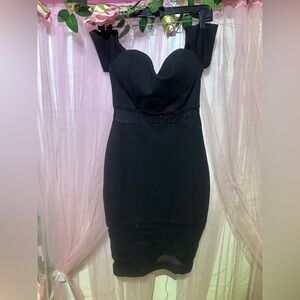 J for Justify Elegant Black Mini Dress